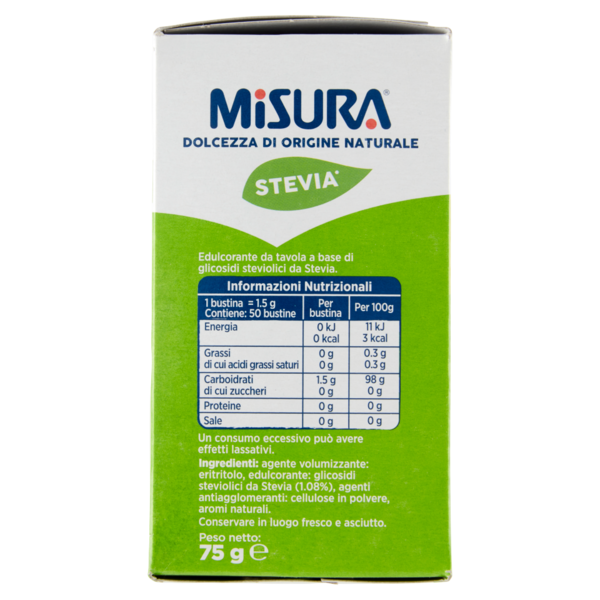 Misura Stevia* 50 bustine 50 x 1.5 g