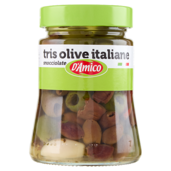 D'Amico tris olive italiane snocciolate 280 g