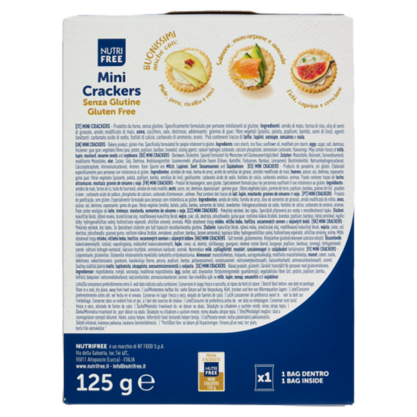 Nutrifree Mini Crackers Senza Glutine 125 g