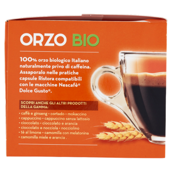 ristora Orzo Bio Capsule Compatibili con Macchine Nescafè Dolce Gusto 10 x 3 g
