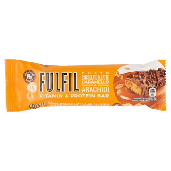 Fulfil Vitamin & Protein Bar Gusto Cioccolato al Latte, Caramello & Arachidi 55 g
