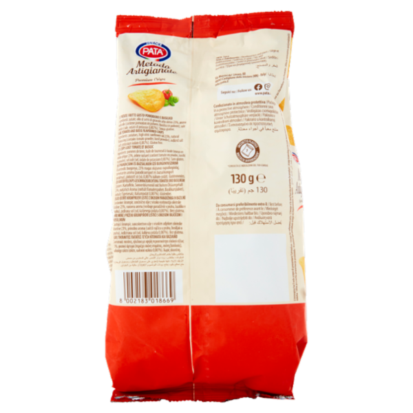 Pata la Patatina Metodo Artigianale gusto Pomodoro e Basilico 130 g