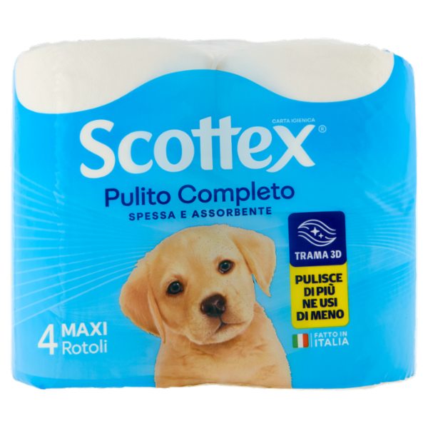 Scottex Pulito Completo Carta Igienica Maxi Rotoli 4 pz