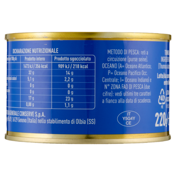 Asdomar Tonno all'olio di oliva 220 g