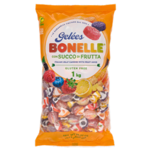 Bonelle Gelées Con Succo Di Frutta Arancia, Limone, Fragola, Mora 1 Kg