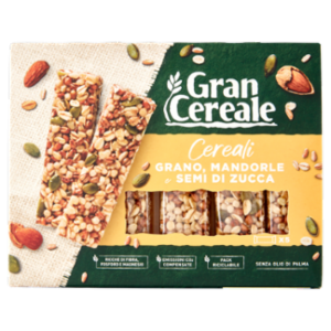 Gran Cereale Barrette Di Cereali Con Grano Mandorle e Semi Di Zucca 135 g