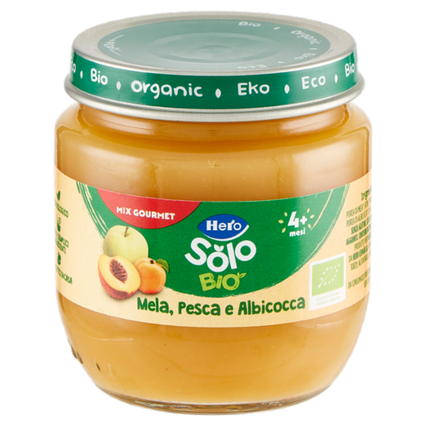 Hero Solo Bio Mela, Pesca e Albicocca 120 g