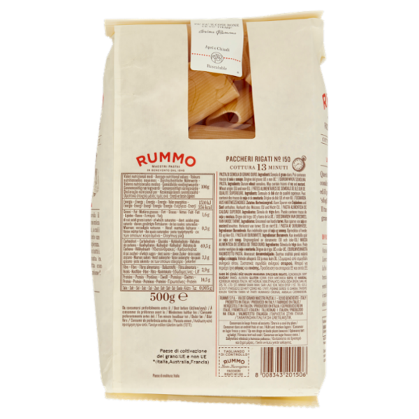 Rummo Le Leggendarie Paccheri Rigati N° 150 500 g