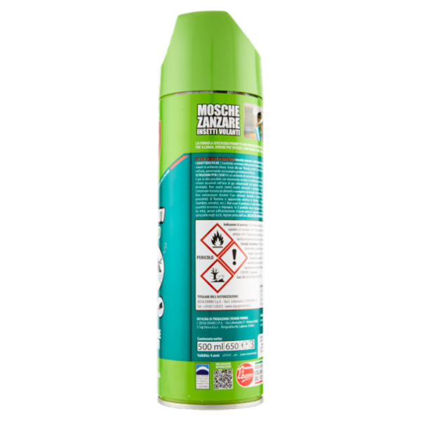 Zig Zag Insetticida Aerosol Profumato Eucaliptolo e Mentolo Mosche, Zanzare Insetti Volanti 500 ml