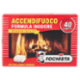 Fochista Accendifuoco Formula Inodore Premium Quality per Stufe, Camini e Barbecue Cubetti 40 pz