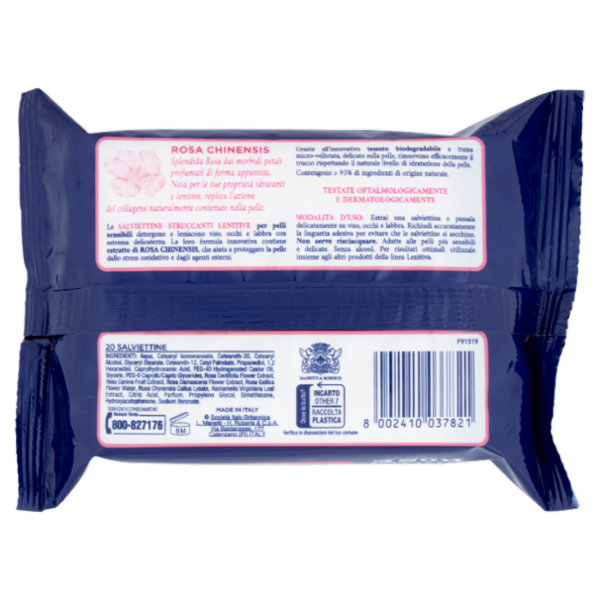Acqua alle Rose Salviettine Struccanti Lenitive 20 pz