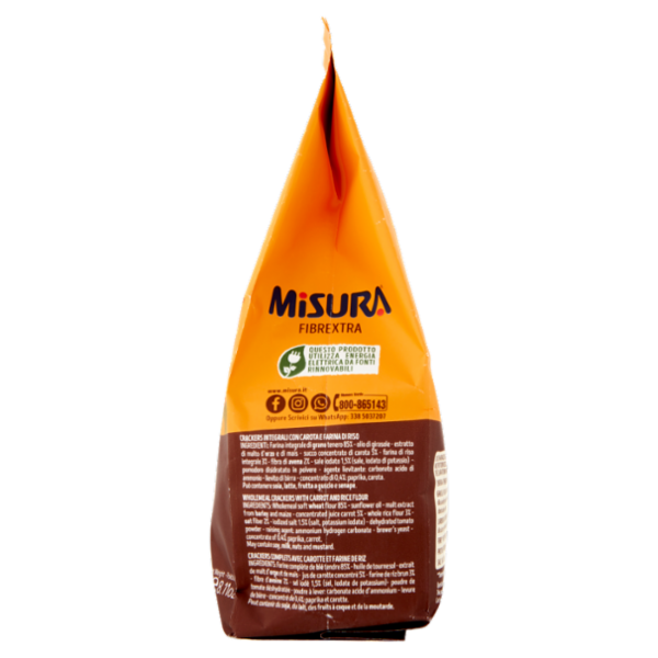 Misura Fibrextra Crackers con Carota e Riso integrale 230 g