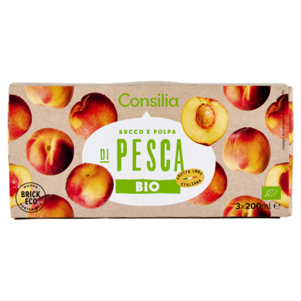 Consilia Succo e Polpa di Pesca Biologico 3x200 ml