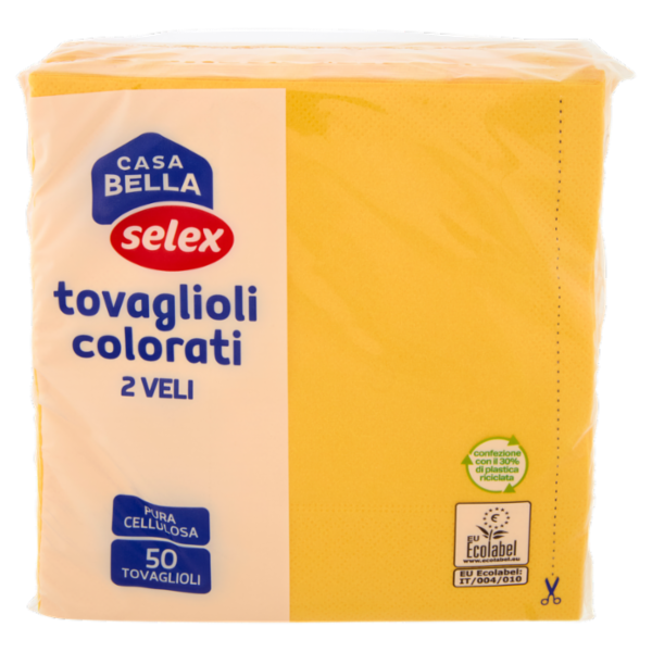 Selex Casa Bella Tovaglioli 2 Veli 33x33 cm Giallo 50 pezzi