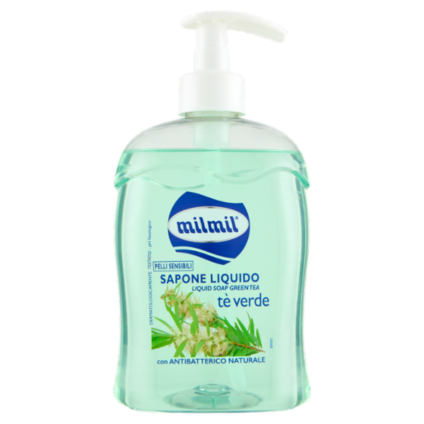 milmil Sapone Liquido tè verde Pelli Sensibili 500 ml