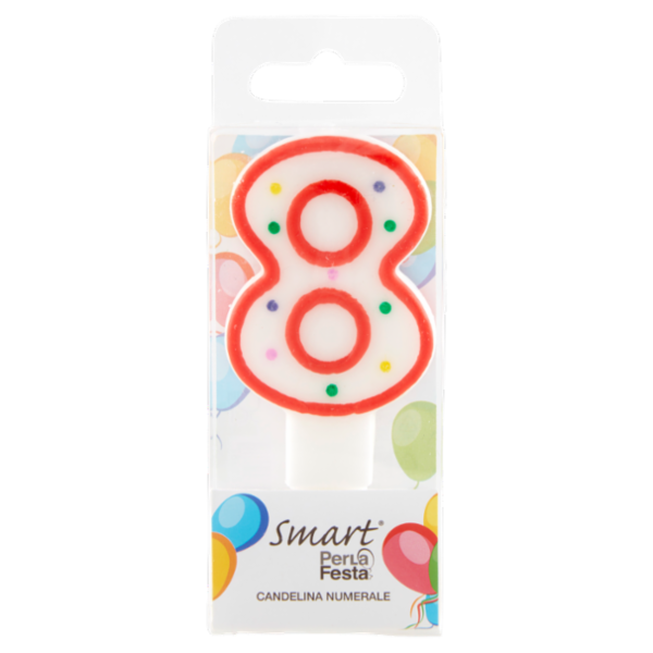Smart PerLa Festa Candelina Numerale 8 1 pz