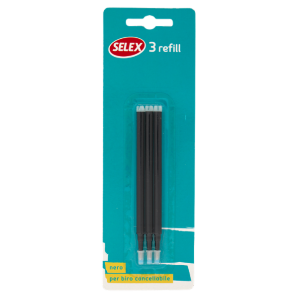 Selex Penna a Sfera Nera Cancellabile Refill 3 pezzi