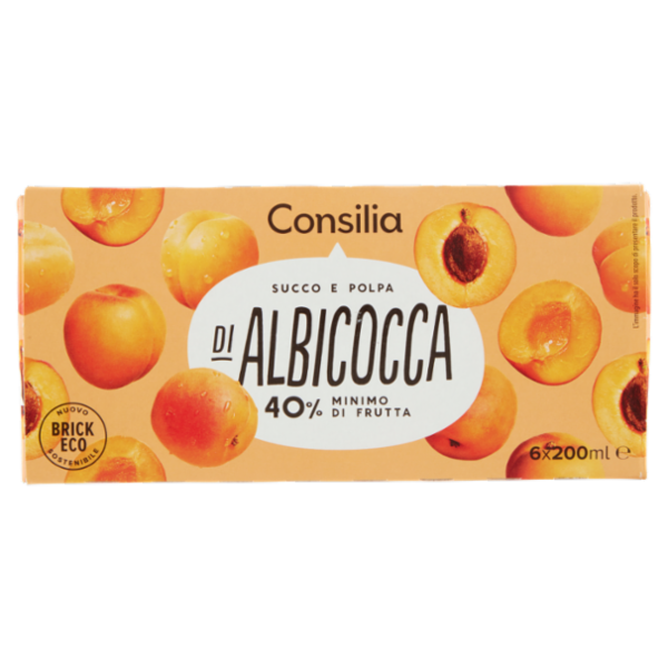 Consilia Succo e Polpa di Albicocca 6x200 ml