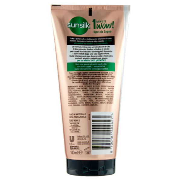 sunsilk Ricci da Sogno 1 Minute Wow! Trattamento Intensivo per Ricci Definiti ed Elastici 180 mL