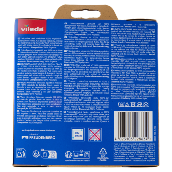 Vileda Microfibra 100% Riciclato 3 pz