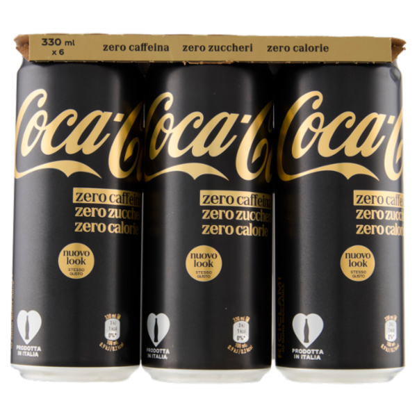 Coca-Cola Zero Caffeina Zero Zuccheri Can 6 X 33 cl