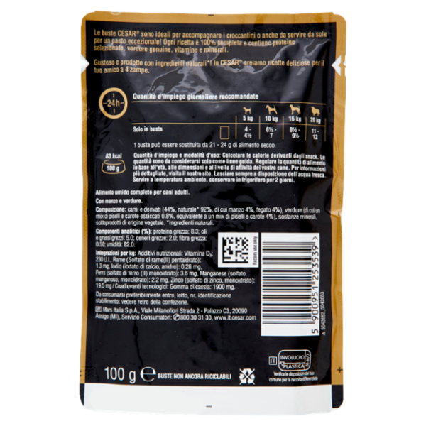 Cesar in Gelatina con Manzo e Verdure 100 g