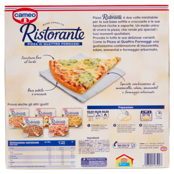 cameo Ristorante Pizza ai Quattro Formaggi 340 g