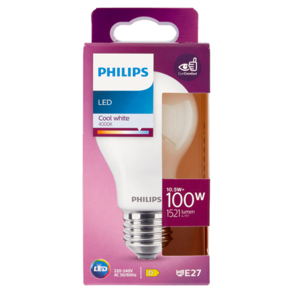 Philips Led goccia vetro 100W E27 4000K