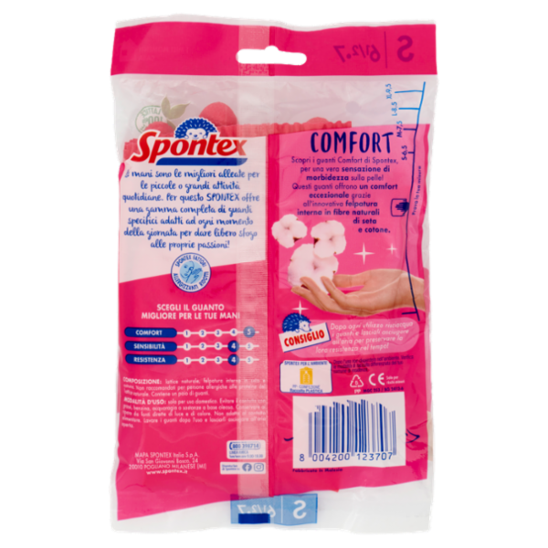 Spontex Guanti Casalinghi Comfort Taglia S