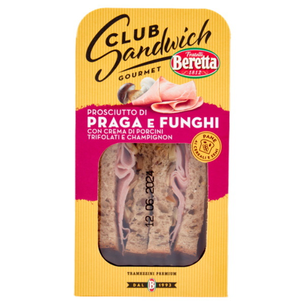 Beretta Club Sandwich Gourmet Prosciutto di Praga e Funghi 160 g