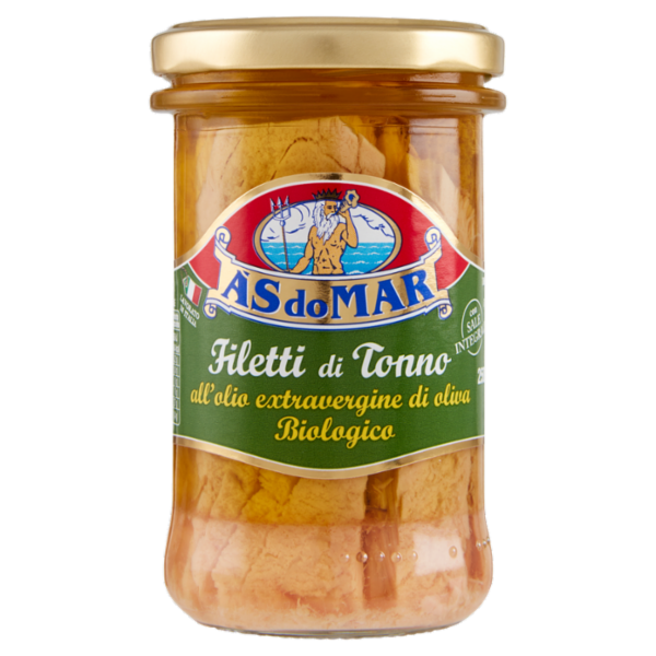 Asdomar Filetti di Tonno all'olio extravergine di oliva Biologico 250 g