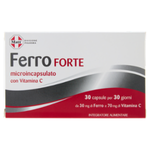 Matt Divisione Pharma Ferro Forte Microincapsulato Con Vitamina C 30 Capsule 17,1 g