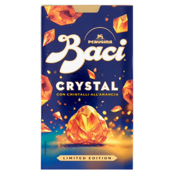 BACI PERUGINA Crystal Cioccolatini Fondenti all'Arancia ripieni al Gianduia Scatola 150g