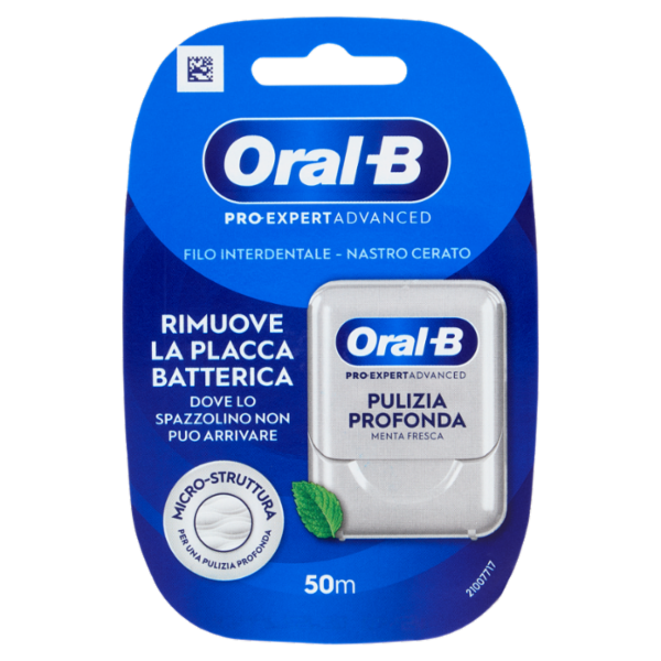 Oral-B Pro-Expert Advanced Filo Interdentale - Nastro Cerato Pulizia Profonda Menta Fresca 50m