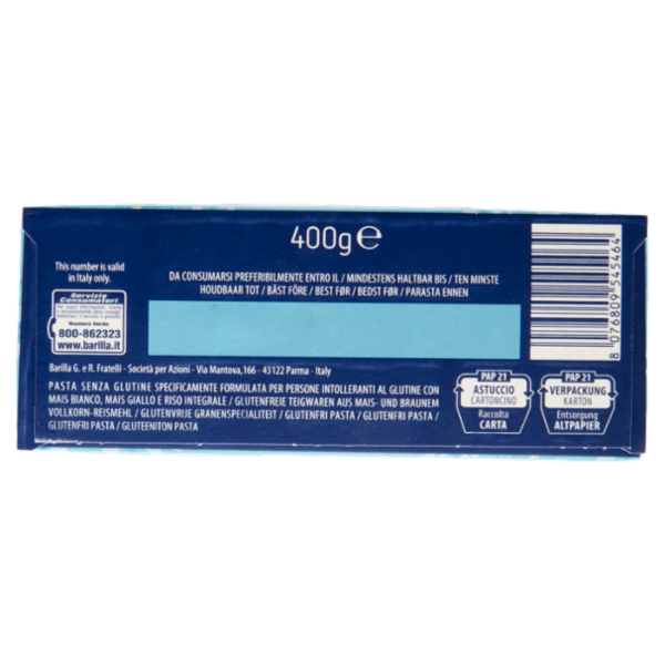 Barilla Pasta Fusilli Senza Glutine 400 g