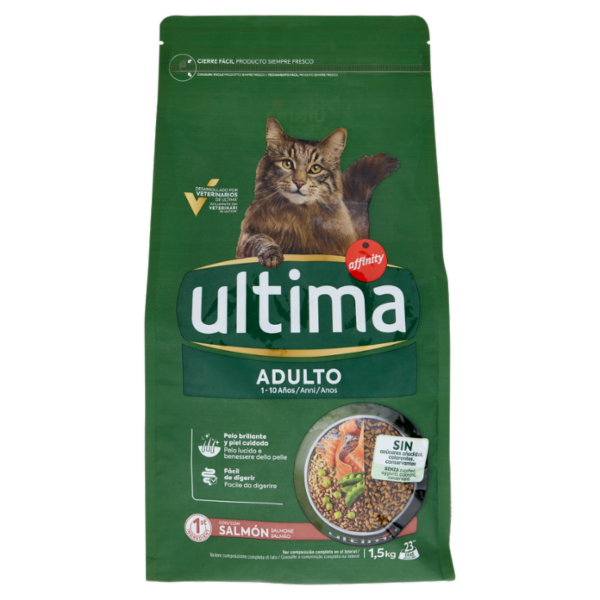 ultima Cat Adulto 1-10 Anni con Salmone 1,5 kg