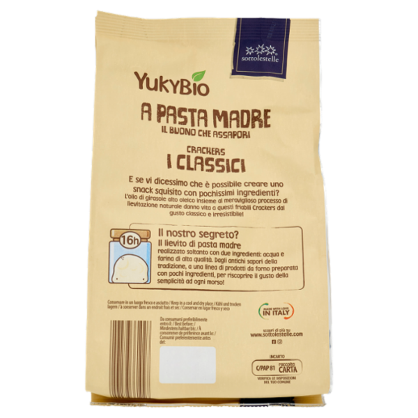 YukyBio A Pasta Madre Crackers Bio i Classici 250 g