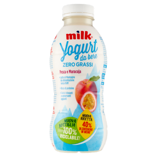 Milk Yogurt da bere Zero Grassi Pesca Maracuja 500 g