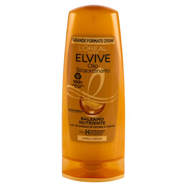 Elvive Olio Straordinario Balsamo Nutriente, per Capelli Secchi, 250 ml