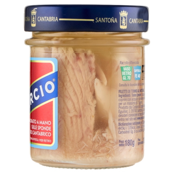 Consorcio Filetti di Tonno al Naturale 180 g