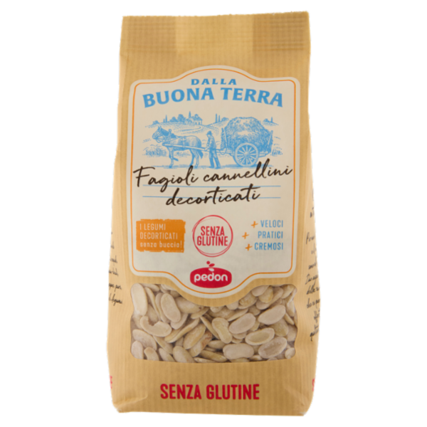 Dalla Buona Terra pedon Senza Glutine Fagioli cannellini decorticati 350 g