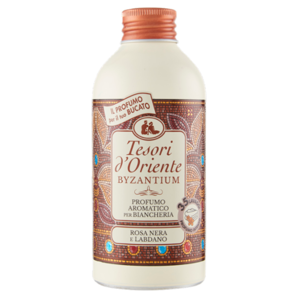 Tesori d'Oriente Byzantium Profumo Aromatico per Biancheria Rosa Nera e Labdano 250 ml