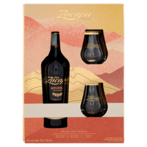 Ron Zacapa Centenario Solera Gran Reserva 70 Cl + Glasses Gifted 2 Pz
