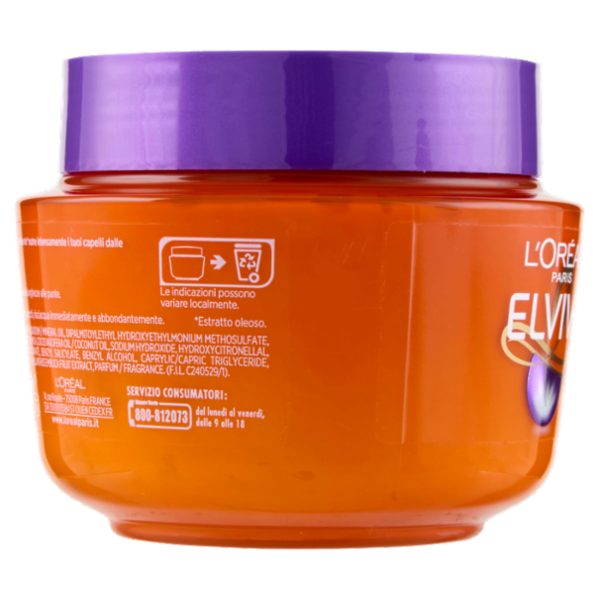 Elvive Olio Straordinario d'Amla Maschera Ricci Sublimi, per Capelli Ricci e Secchi, 300 ml