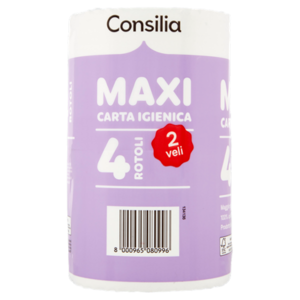 Consilia Carta Igienica 2 Veli 4 maxi rotoli