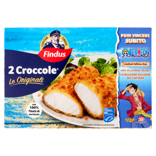 Capitan Findus 2 Croccole con 100% Filetti di Merluzzo - Le originali 216 g