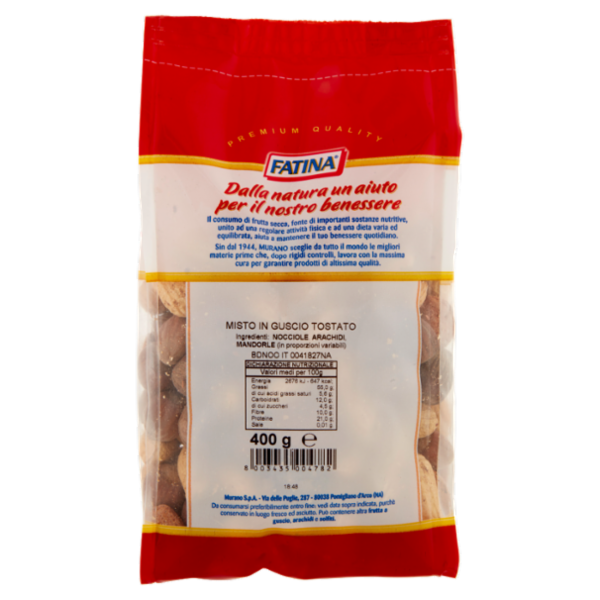 Fatina Frutta Secca tostata Misto in Guscio 400 g