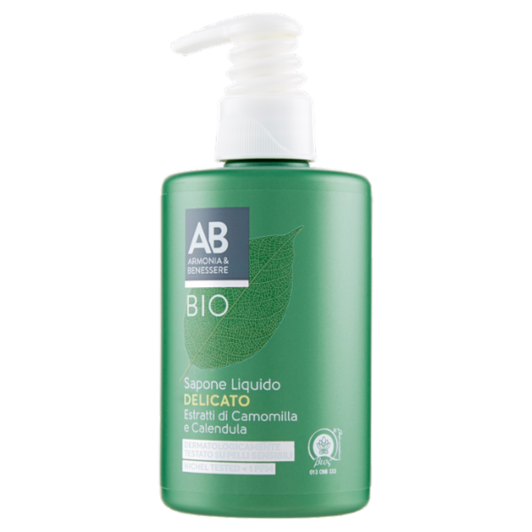 Armonia & Benessere Sapone Liquido Delicato Bio con Estratti di Camomilla e Calendula 300 ml