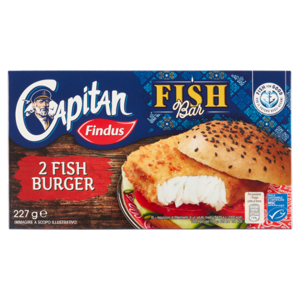 Capitan Findus Fish Bar 2 Fish Burger 227 g