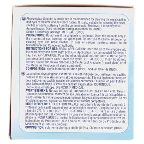 Pharmadoct Respirofacile Soluzione Fisiologica Ampolle Sterili 20 x 5 ml